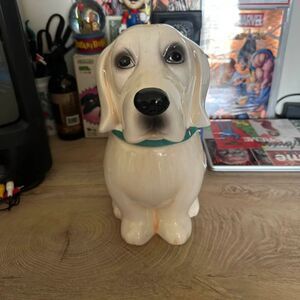 Pioneer Woman White Lab Labrador Dog Cookie Jar